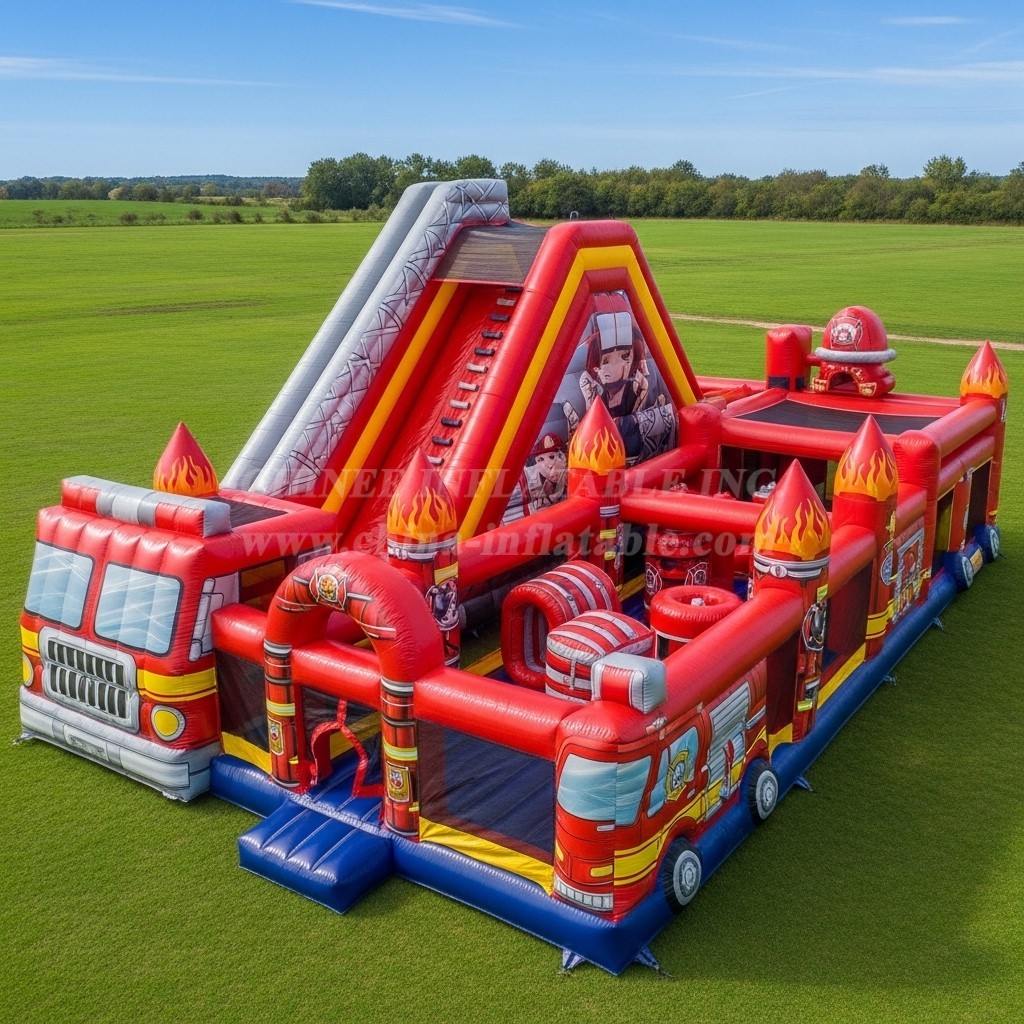 T6-6440 Firetruck Theme Inflatable Funcity