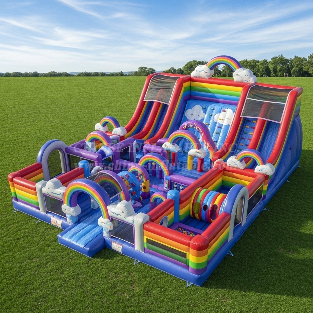 T6-6563 Rainbow Theme Inflatable Funcity