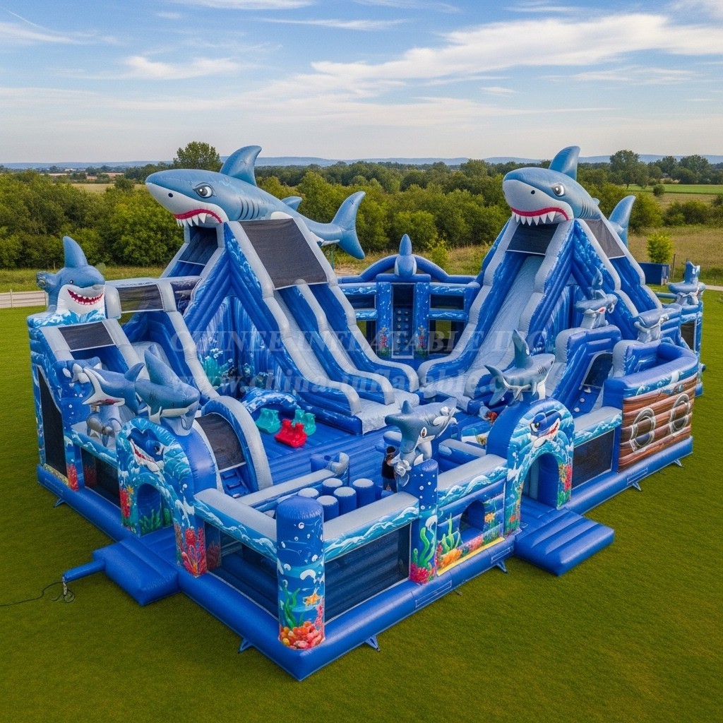 T6-6574 Shark Theme Inflatable Funcity