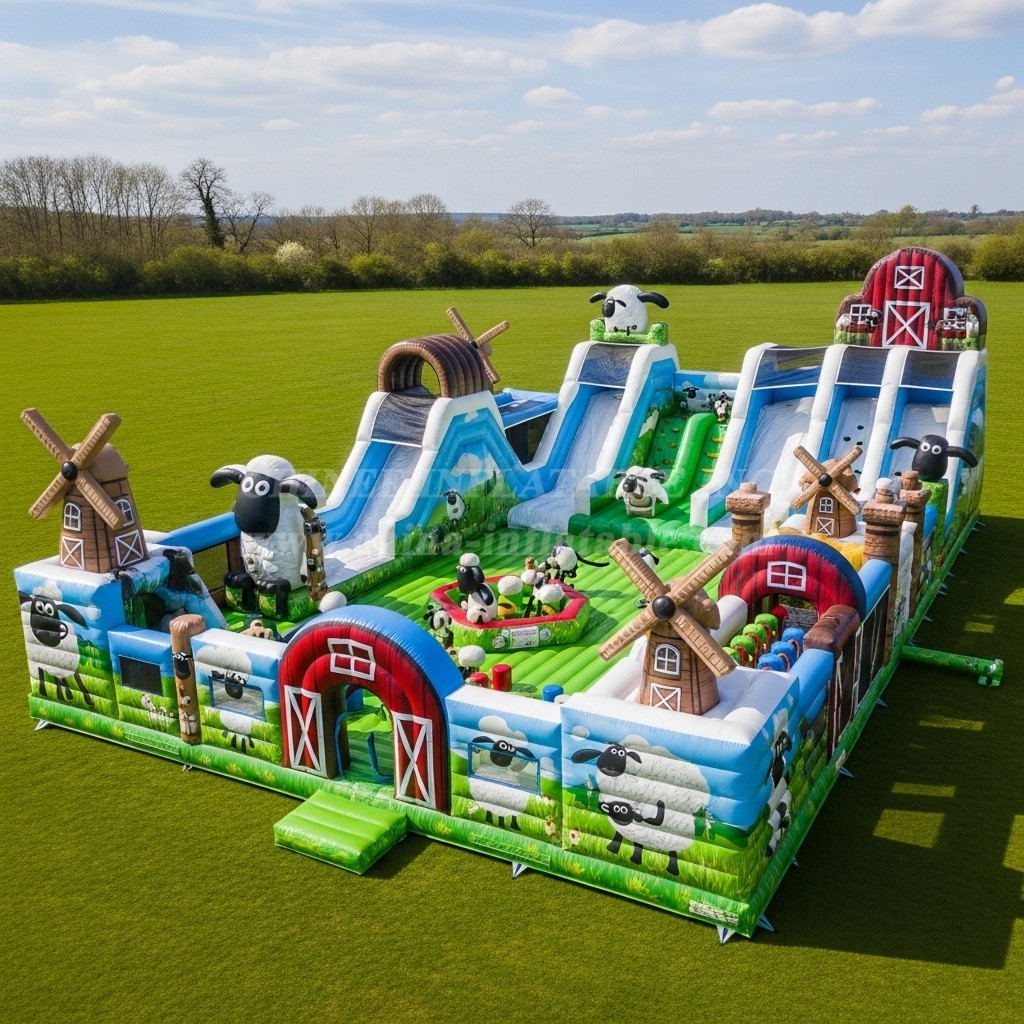 T6-6577 Shaun the Sheep Theme Inflatable Funcity