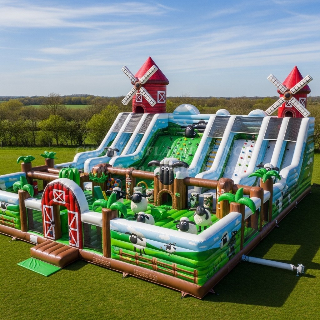 T6-6578 Shaun the Sheep Theme Inflatable Funcity