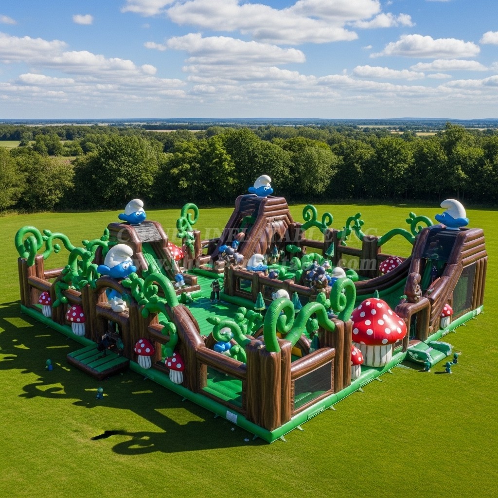 T6-6622 The Smurfs Theme Inflatable Funcity