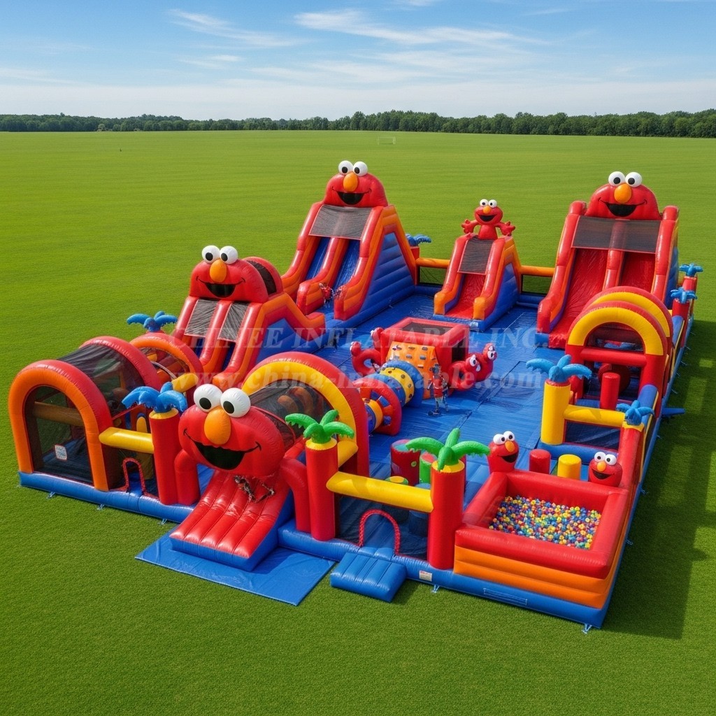T6-6625 Tickle Me Elmo Theme Inflatable Funcity