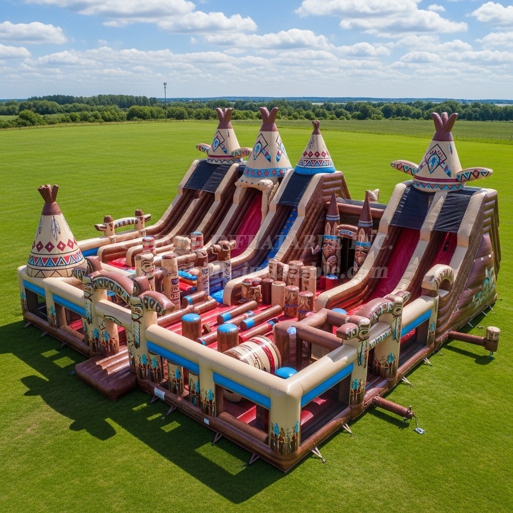 T6-6673 American Indian Theme Inflatable Park