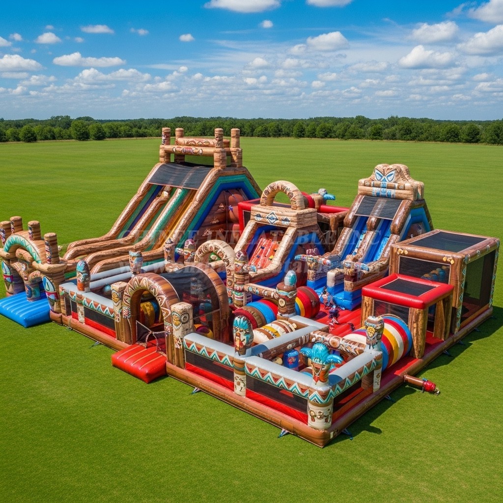 T6-6674 American Indian Theme Inflatable Park