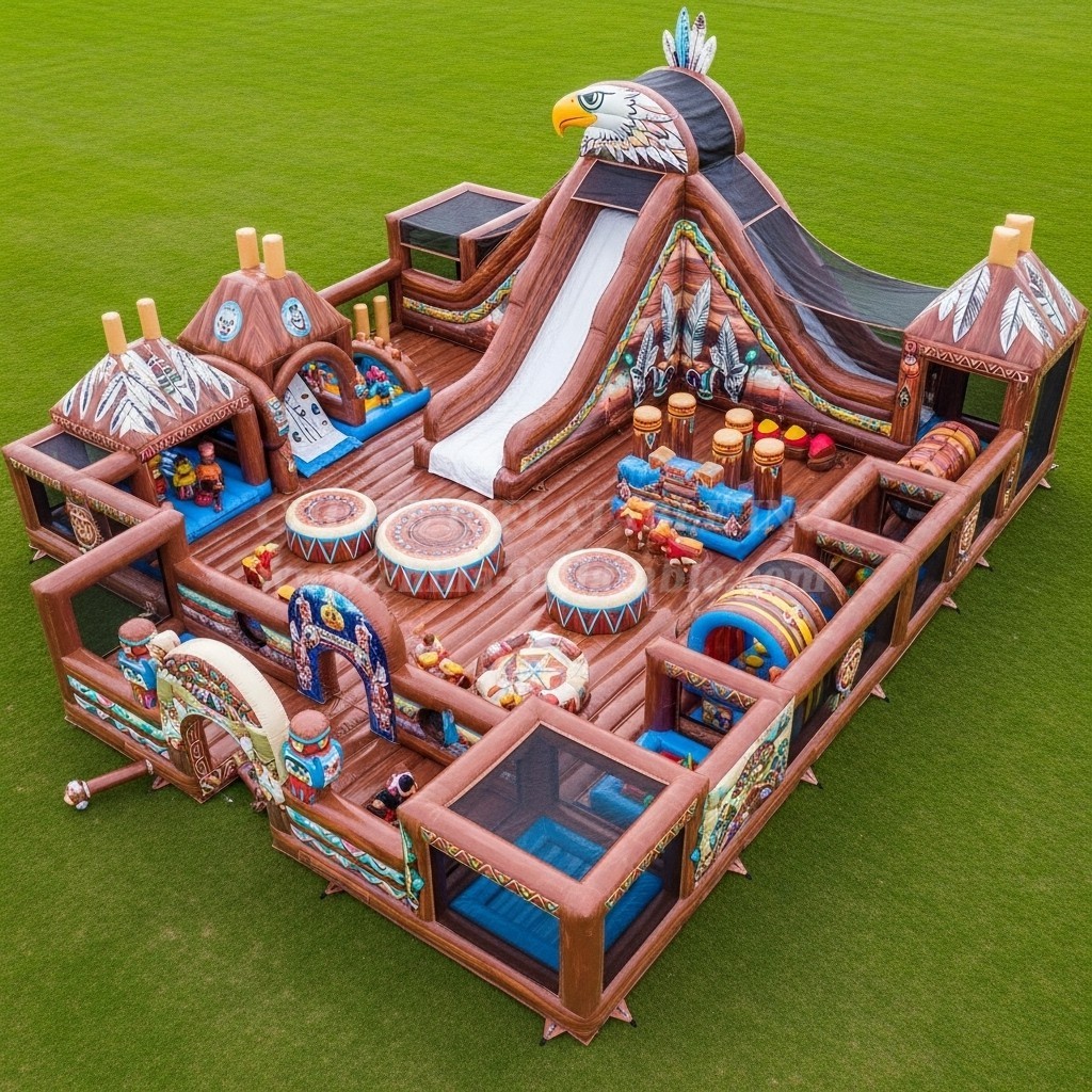 T6-6675 American Indian Theme Inflatable Park