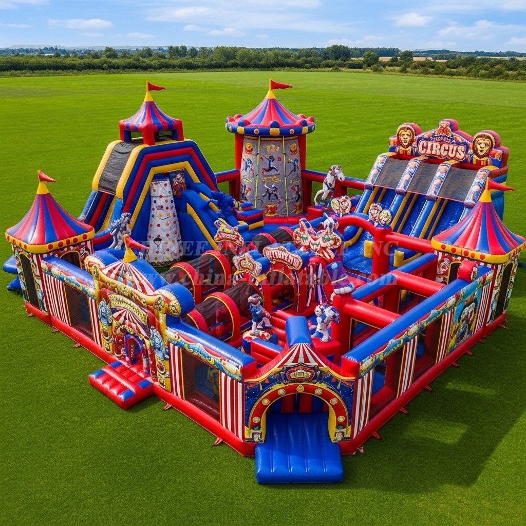 T6-6688 Circus Theme Inflatable Park