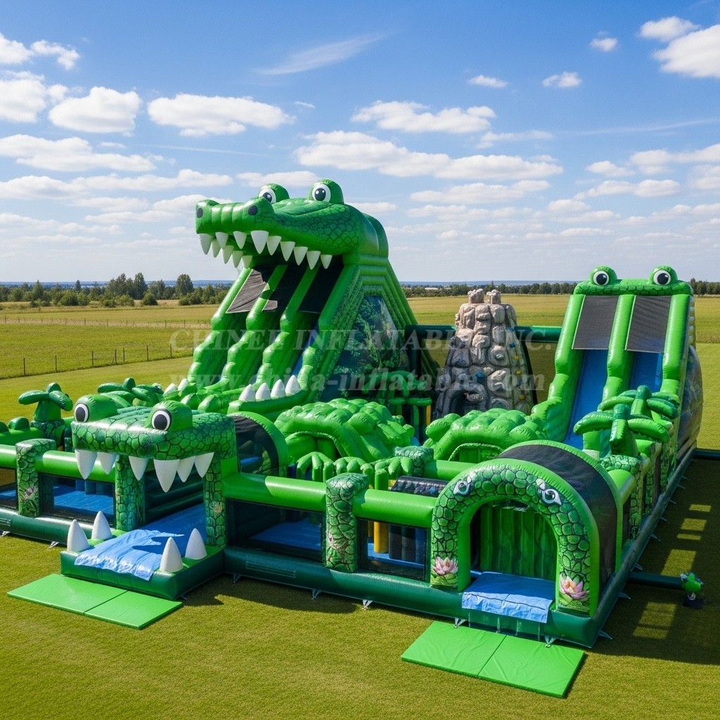 T6-6689 Crocodile Theme Inflatable Park