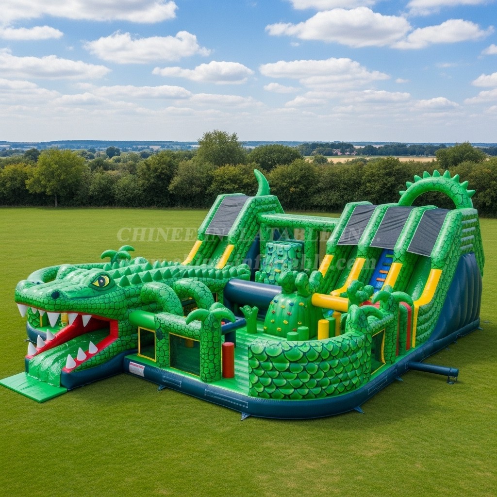 T6-6691 Crocodile Theme Inflatable Park