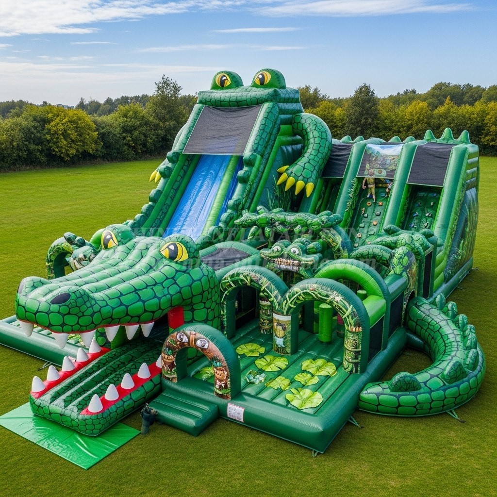 T6-6692 Crocodile Theme Inflatable Park