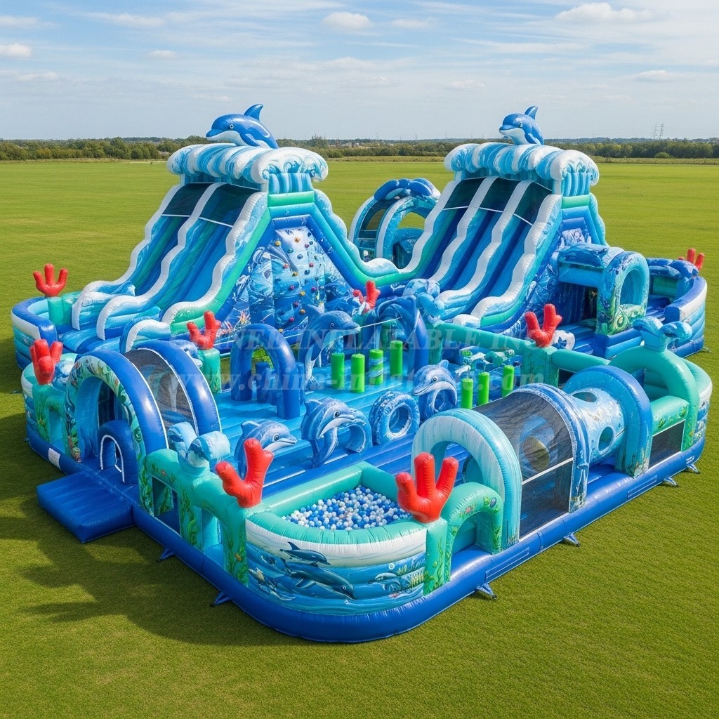 T6-6702 Dolphin Theme Inflatable Park