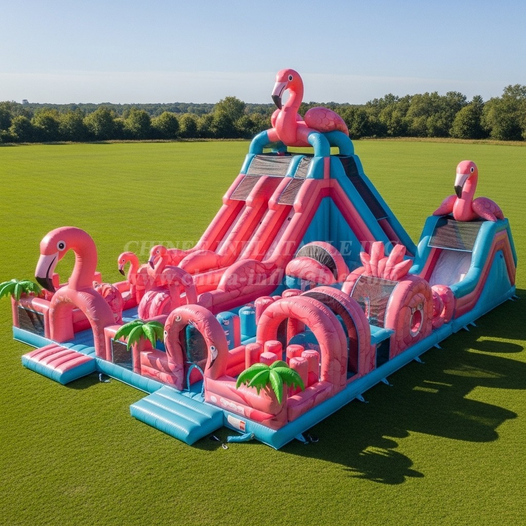 T6-6725 Flamingo Theme Inflatable Park