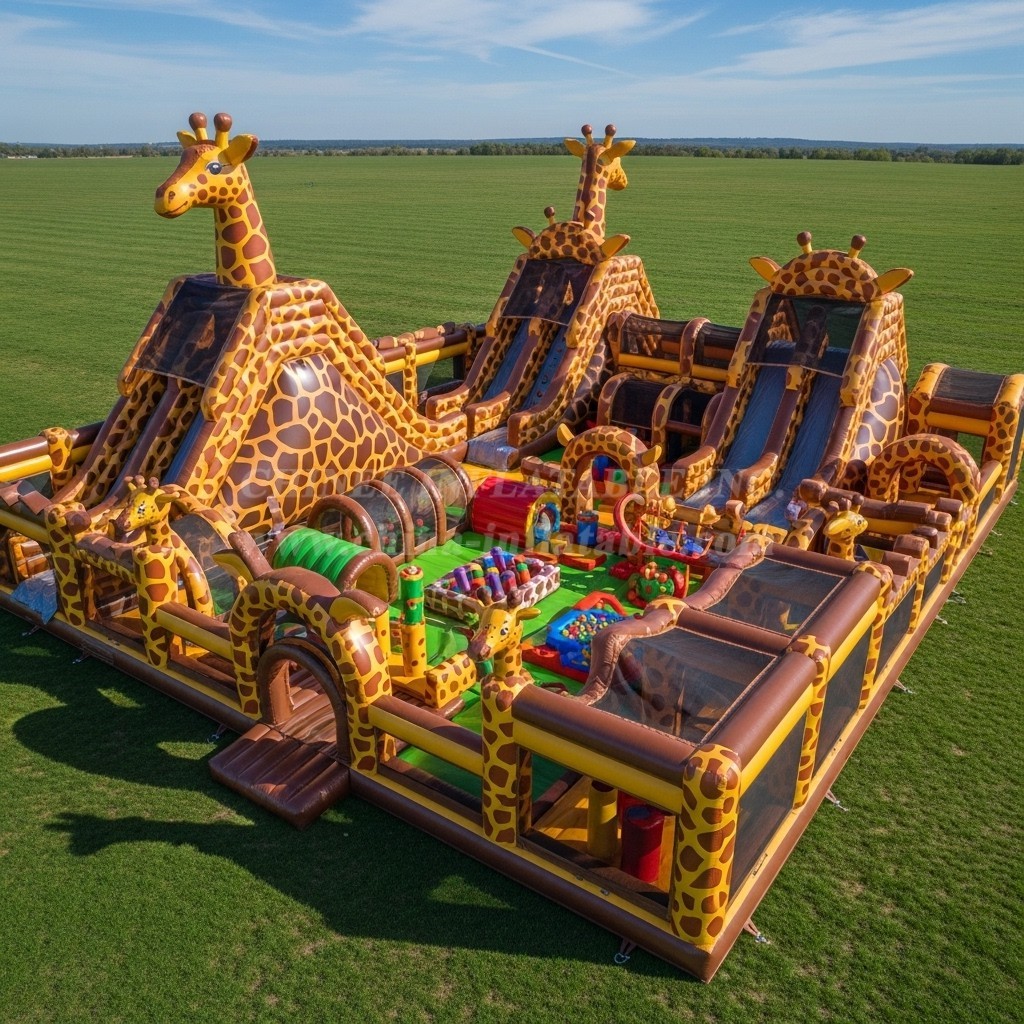 T6-6728 Giraffe Theme Inflatable Park