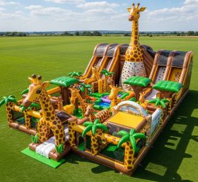 T6-6730 Giraffe Theme Inflatable Park