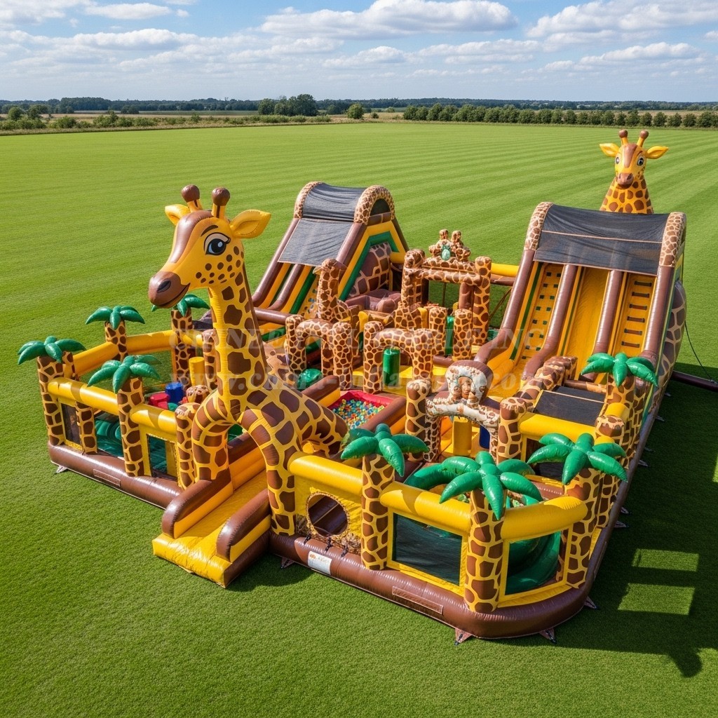 T6-6731 Giraffe Theme Inflatable Park