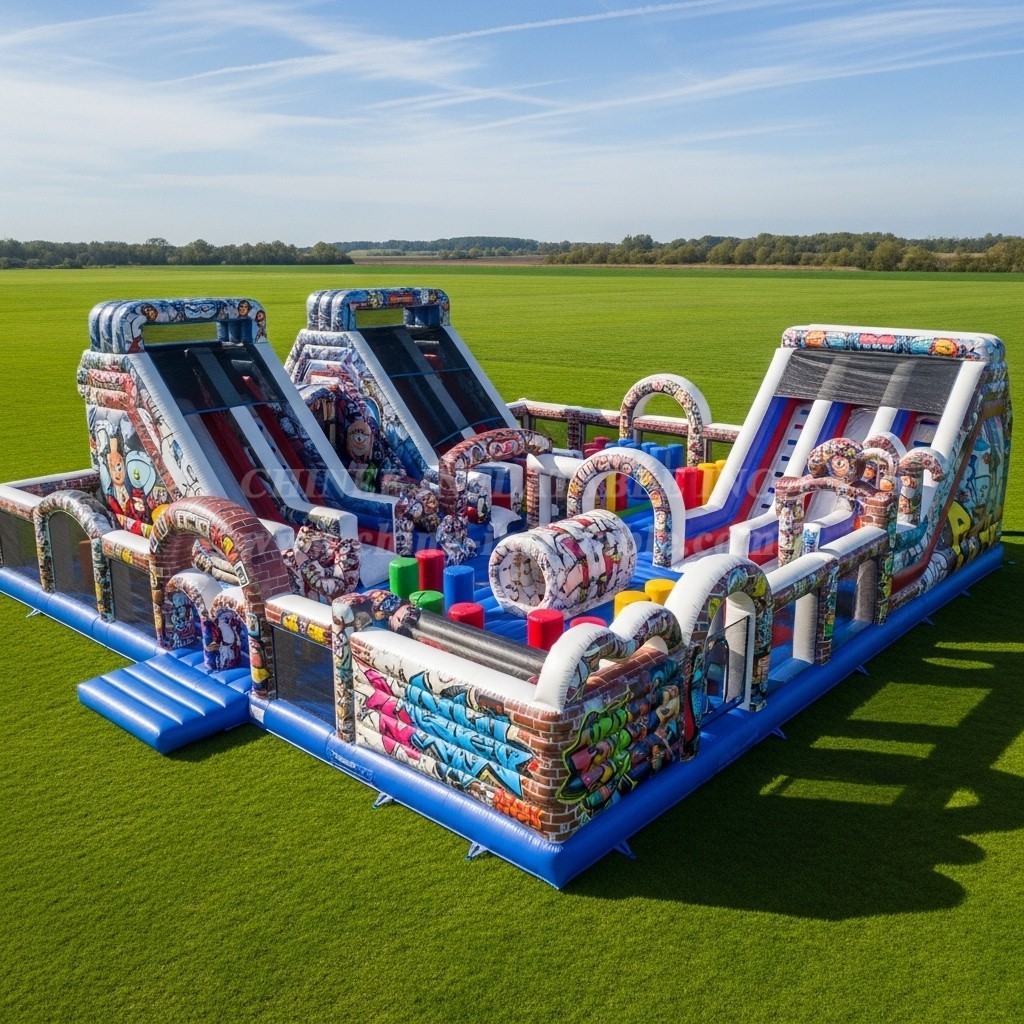 T6-6733 Graffiti Theme Inflatable Park