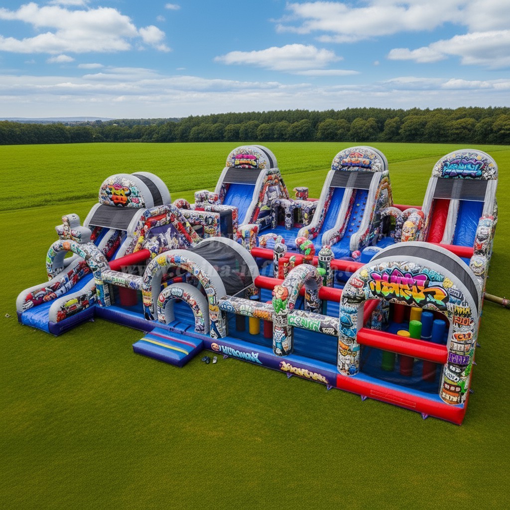 T6-6734 Graffiti Theme Inflatable Park