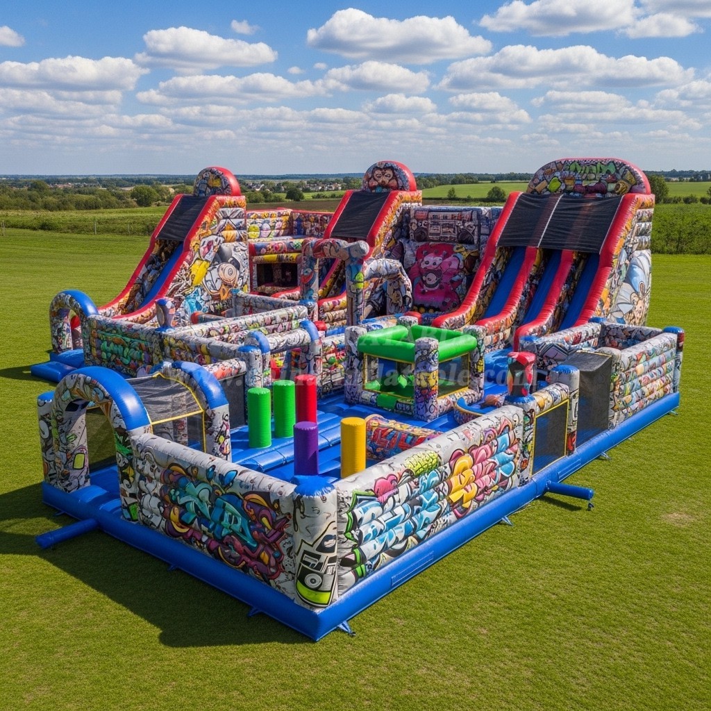 T6-6735 Graffiti Theme Inflatable Park