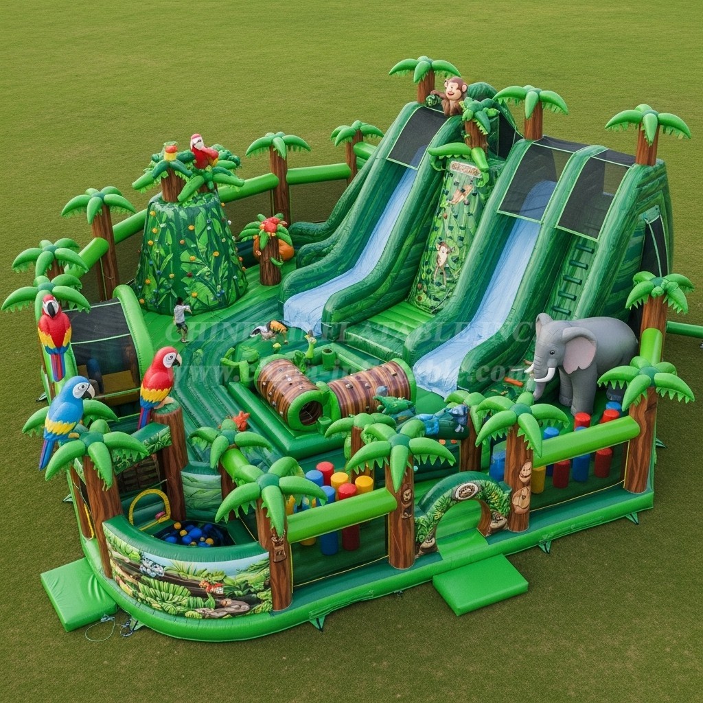 T6-6744 Jungle Theme Inflatable Park