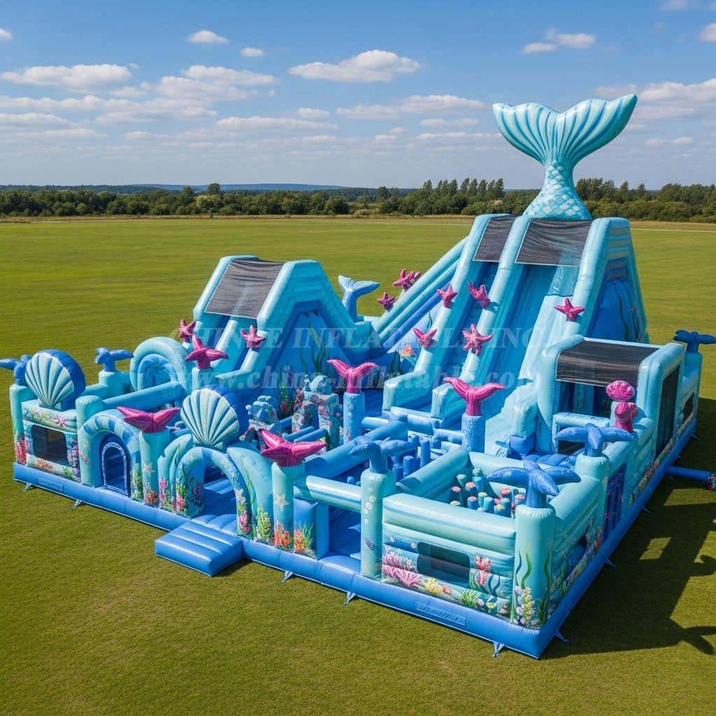 T6-6750 Mermaid Theme Inflatable Park
