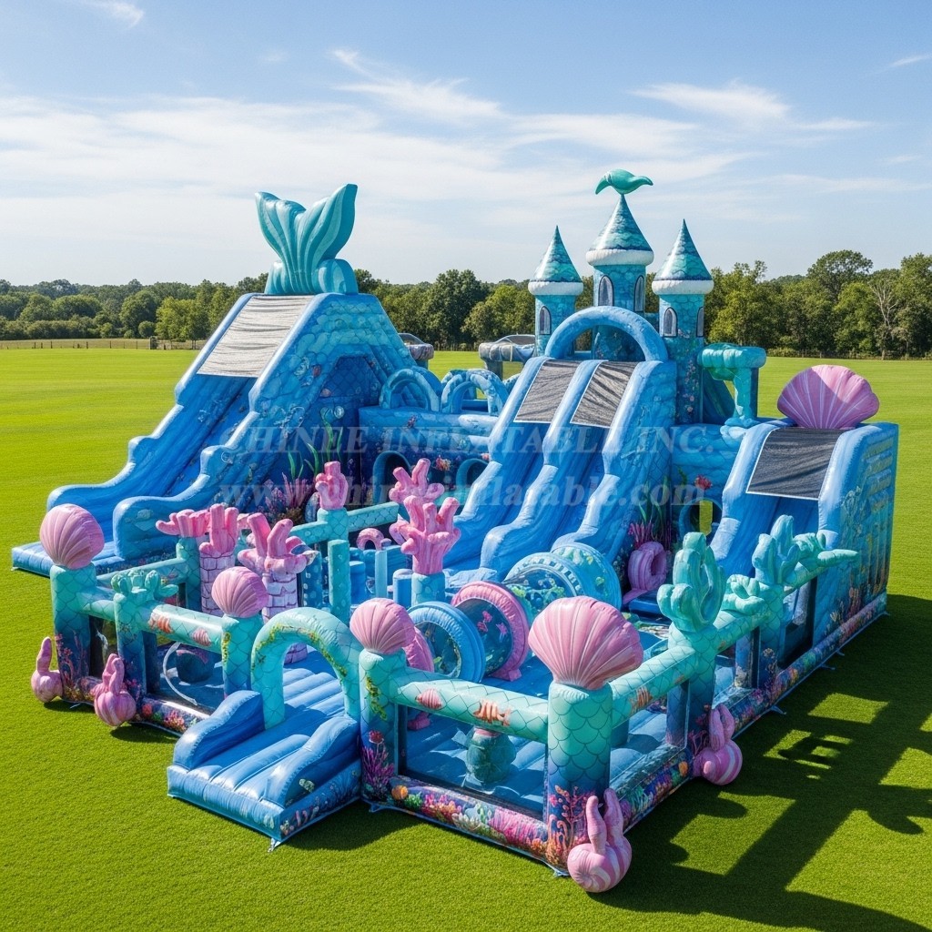 T6-6751 Mermaid Theme Inflatable Park