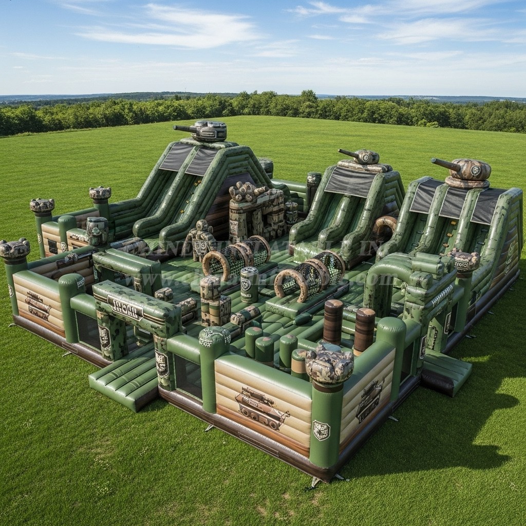T6-6754 Military Style Theme Inflatable Park