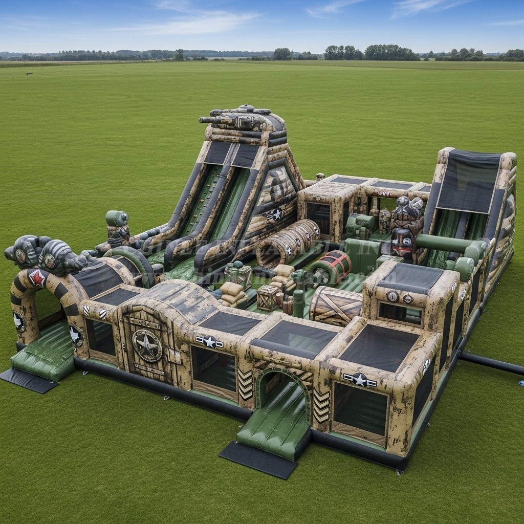 T6-6755 Military Style Theme Inflatable Park