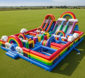T6-6791 Rainbow Theme Inflatable Park