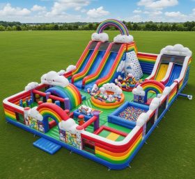 T6-6792 Rainbow Theme Inflatable Park