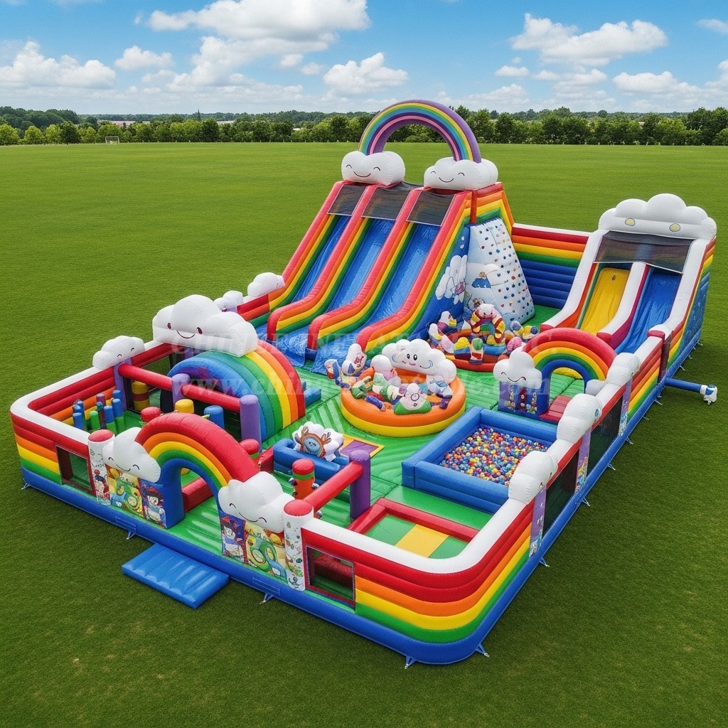 T6-6792 Rainbow Theme Inflatable Park