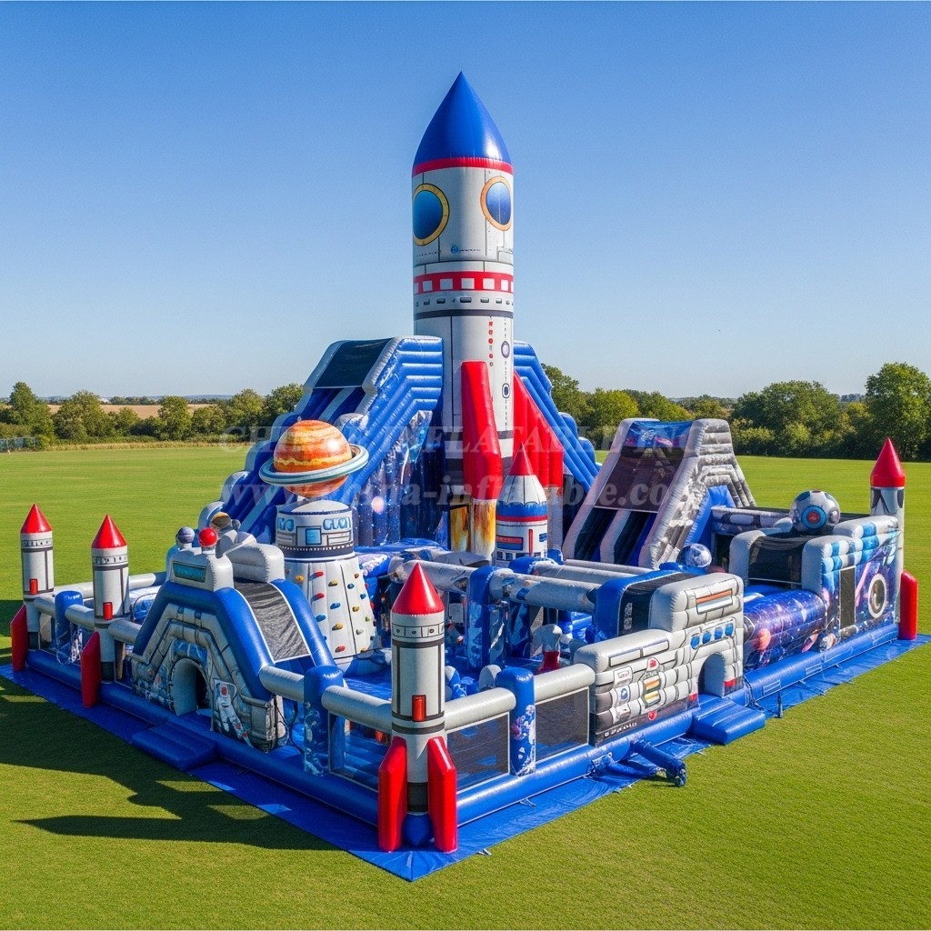 T6-6793 Rocket Theme Inflatable Park