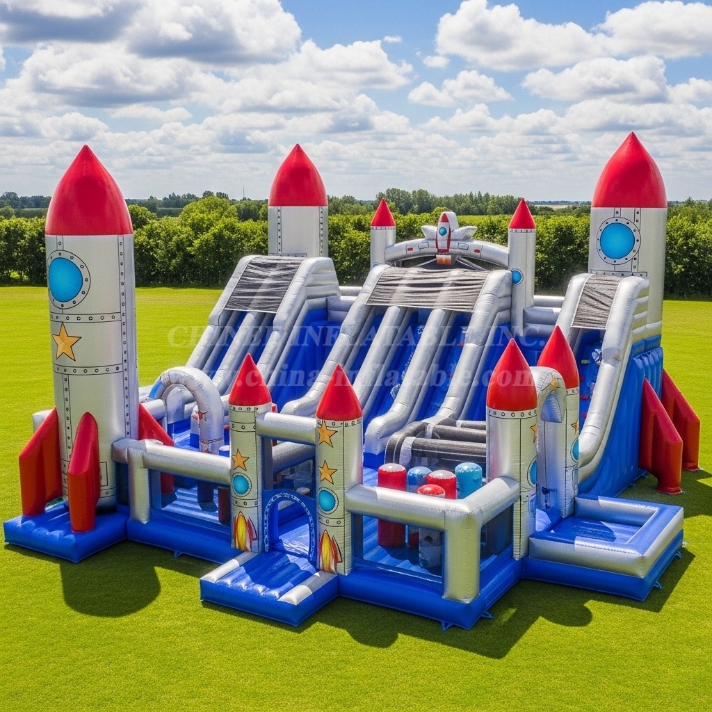 T6-6797 Rocket Theme Inflatable Park