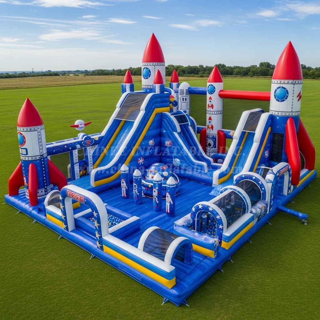 T6-6799 Rocket Theme Inflatable Park