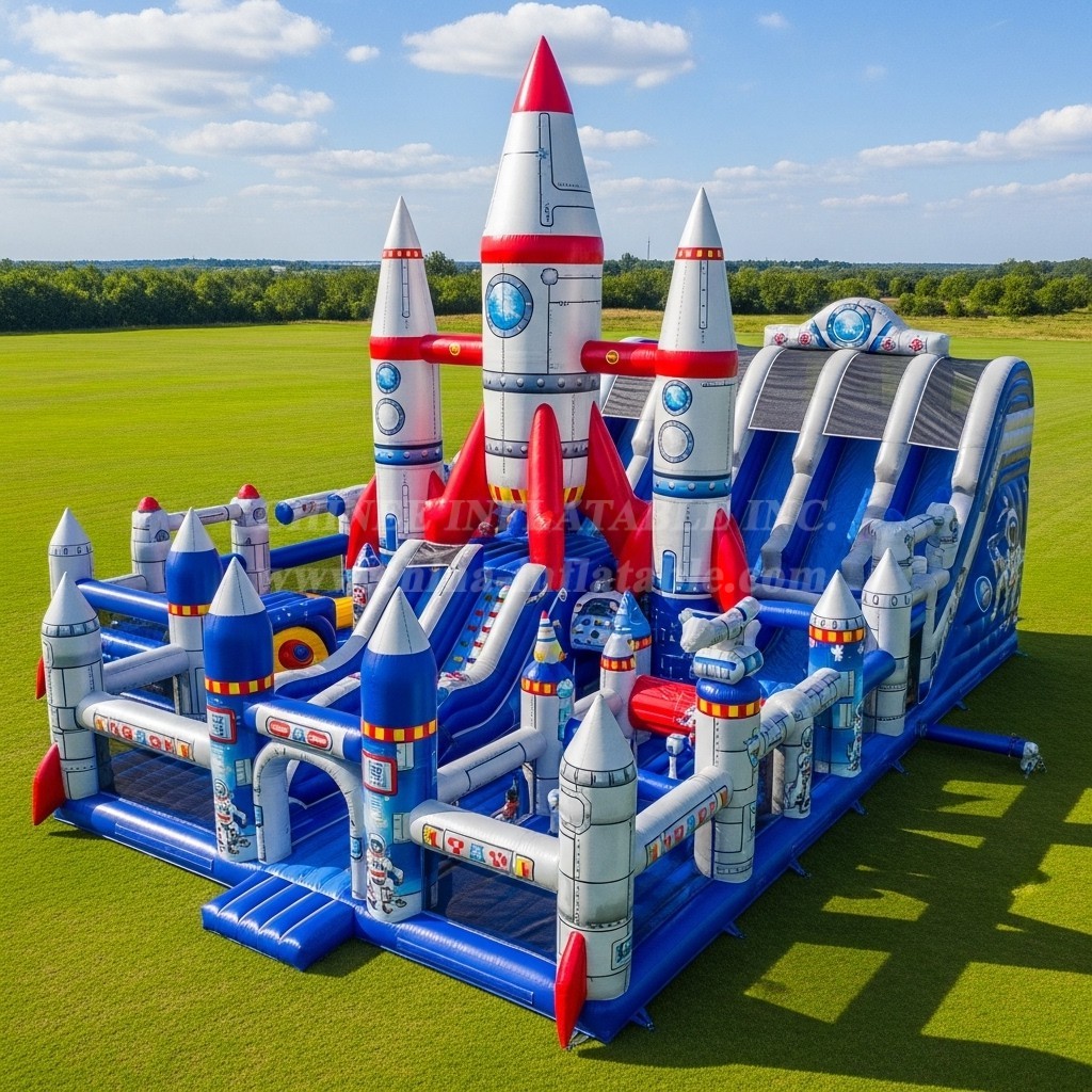 T6-6800 Rocket Theme Inflatable Park
