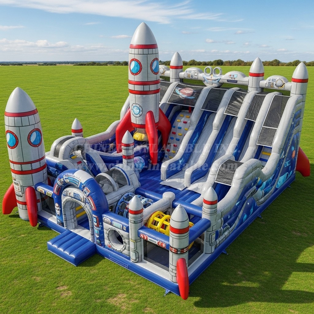 T6-6801 Rocket Theme Inflatable Park