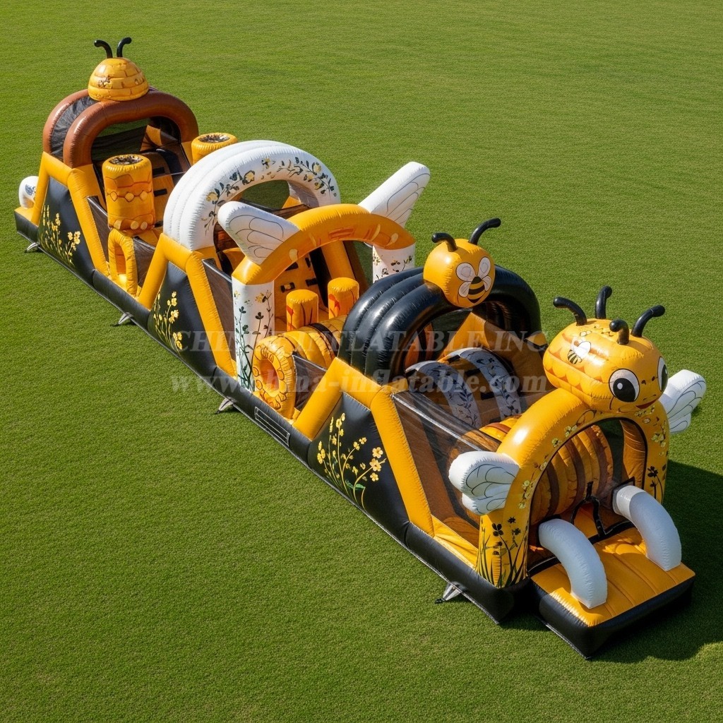 T7-3713 Bee Theme Inflatable Obstacle Course