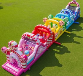 T7-3729 Candy Theme Inflatable Obstacle Course