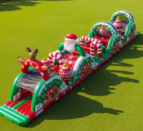 T7-3746 Christmas Theme Inflatable Obstacle Course