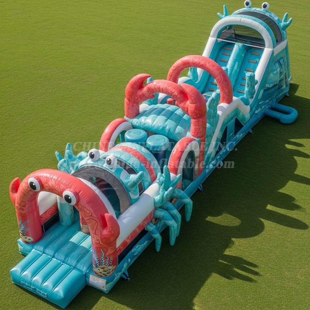 T7-3760 Crab Theme Inflatable Obstacle Course