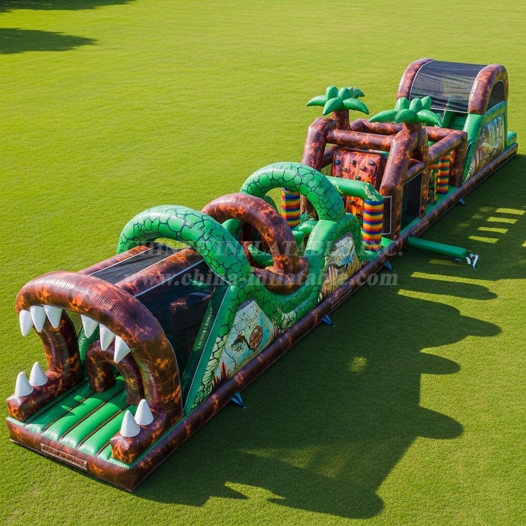 T7-3766 Dinosaur Theme Inflatable Obstacle Course