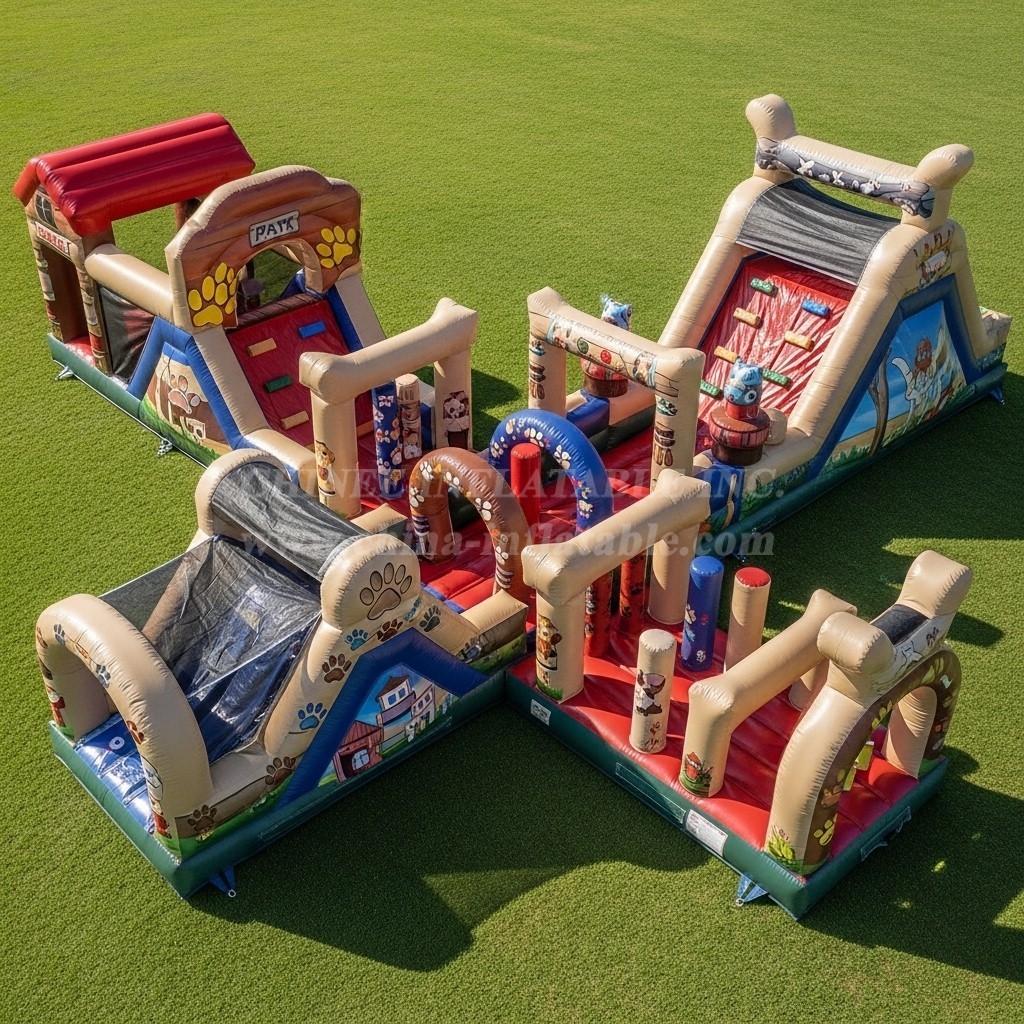T7-3772 Dog Theme Inflatable Obstacle Course
