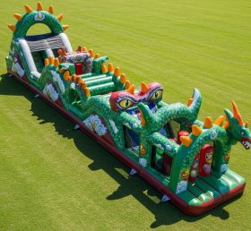 T7-3777 Dragon Theme Inflatable Obstacle Course