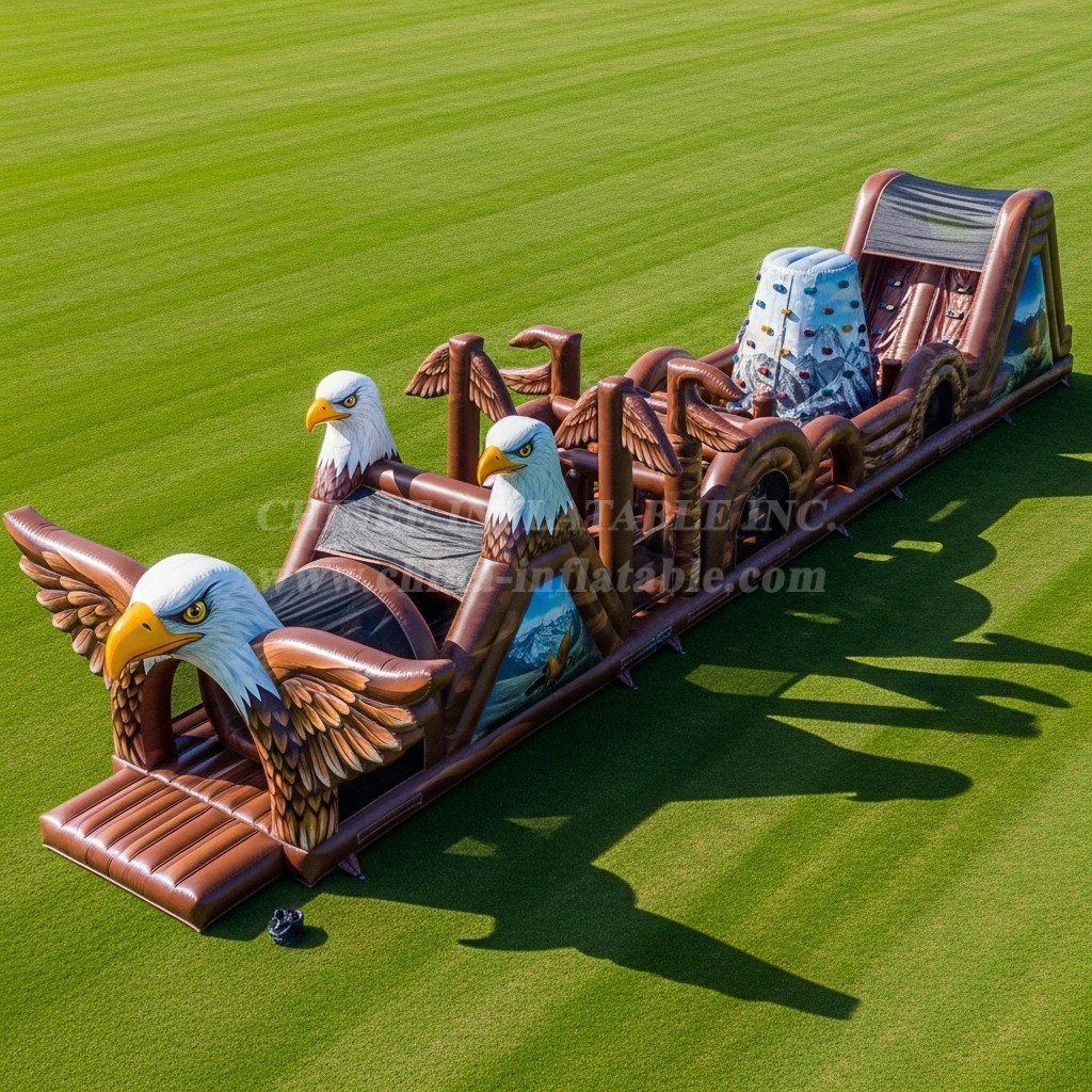 T7-3786 Eagle Theme Inflatable Obstacle Course