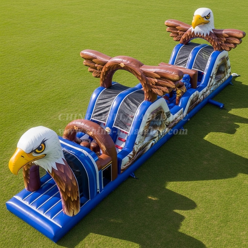 T7-3787 Eagle Theme Inflatable Obstacle Course