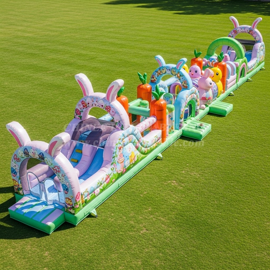 T7-3792 Easter Theme Inflatable Obstacle Course