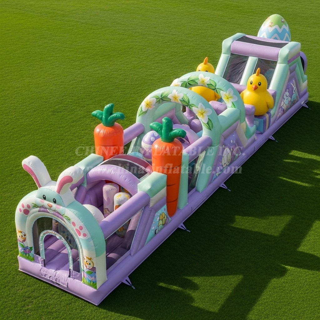 T7-3793 Easter Theme Inflatable Obstacle Course
