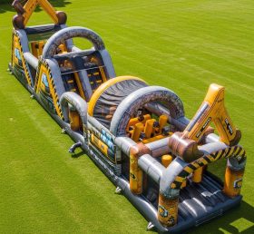 T7-3806 Excavator Theme Inflatable Obstacle Course