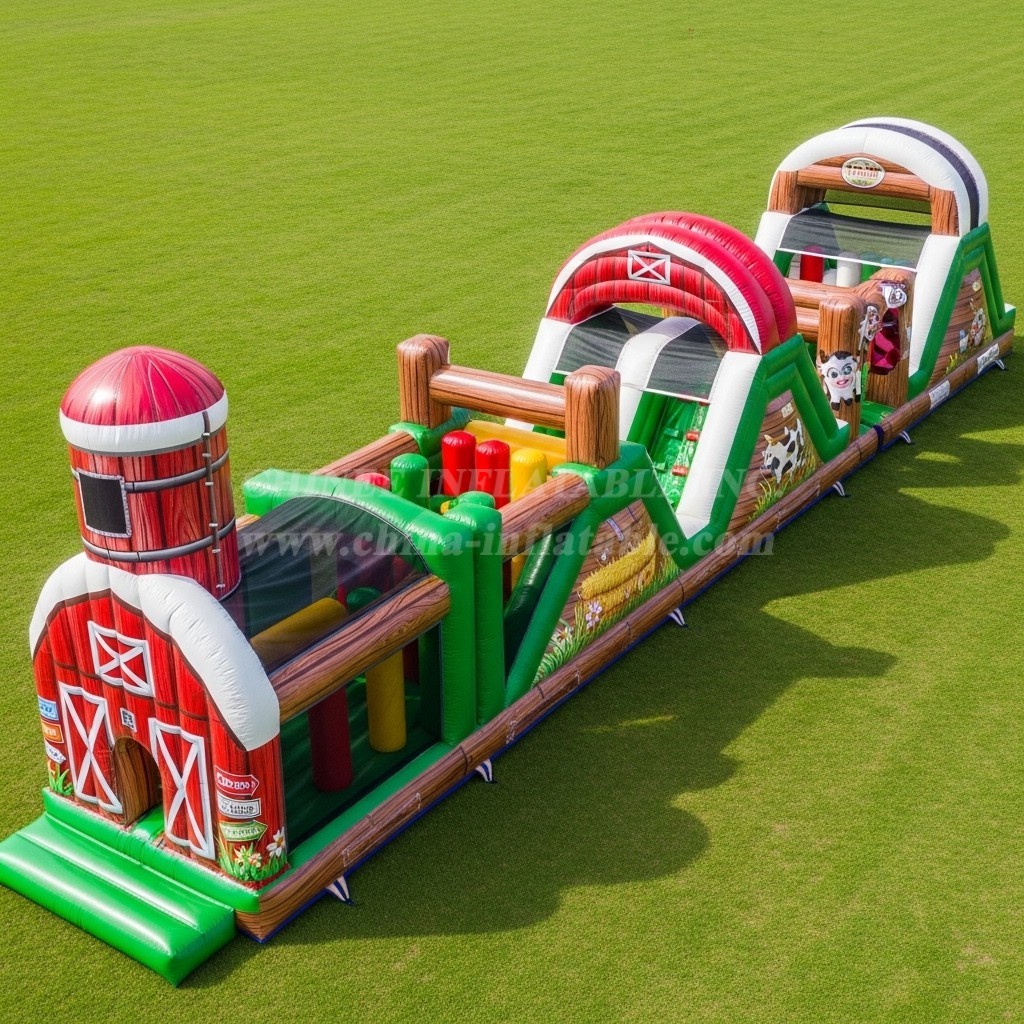T7-3814 Farm Theme Inflatable Obstacle Course