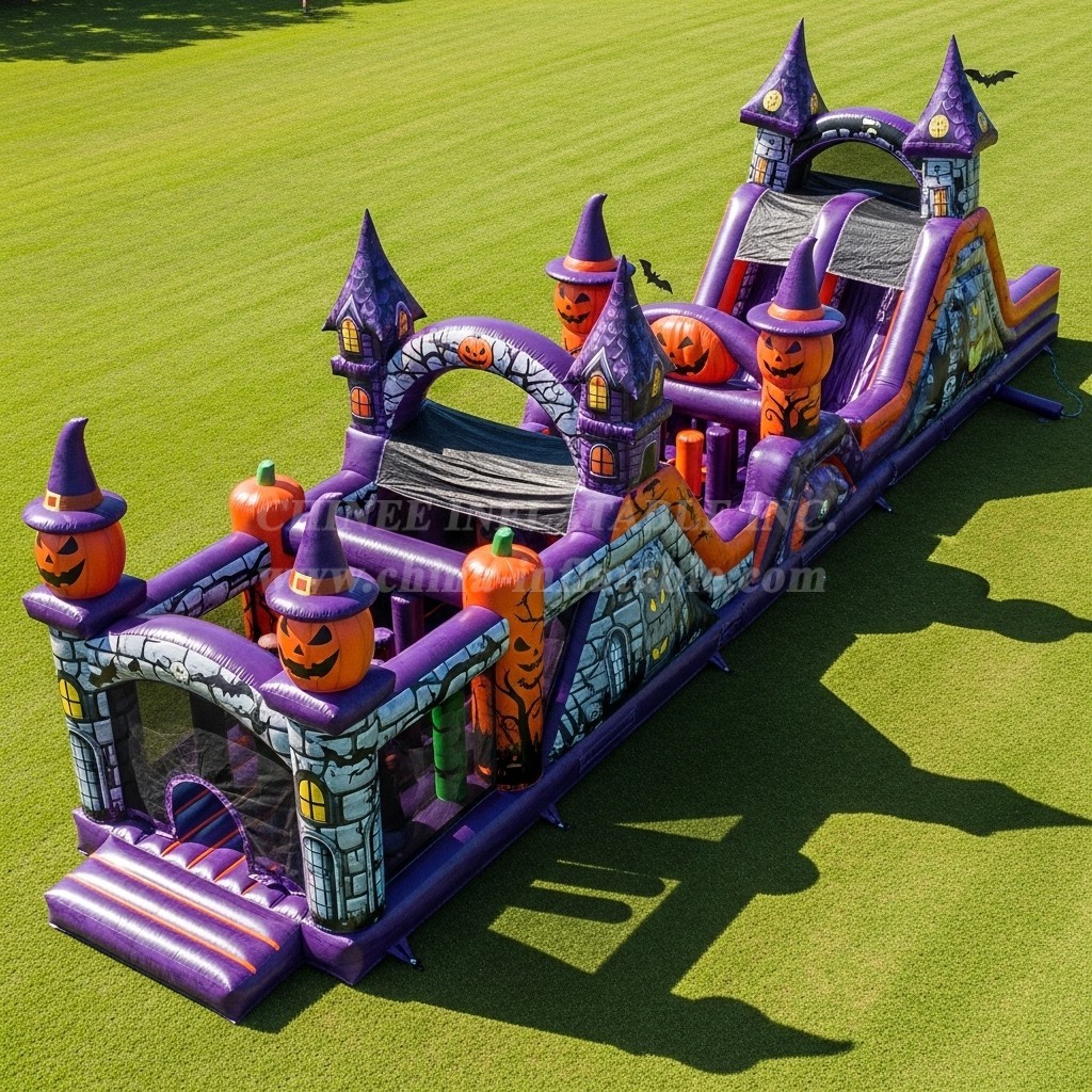 T7-3846 Halloween Theme Inflatable Obstacle Course