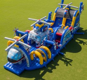 T7-3853 Helicopter Theme Inflatable Obstacle Course